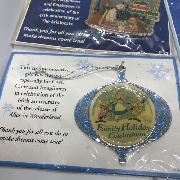 DISNEY World Cast Member Ornament LOT OF 3 2011 2014 2015 Crew 60th Free Ship - Picture 3 of 4